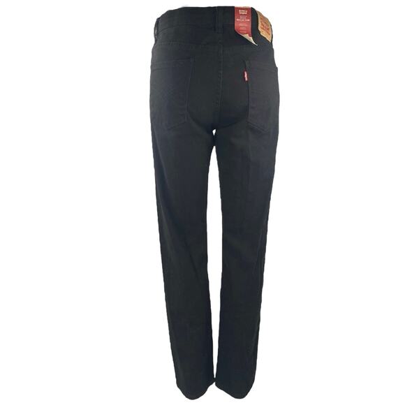 NEW Levi's 502 Women's Black Straight Leg High Waist Denim Jeans Pants Size 29 - Picture 3 of 6